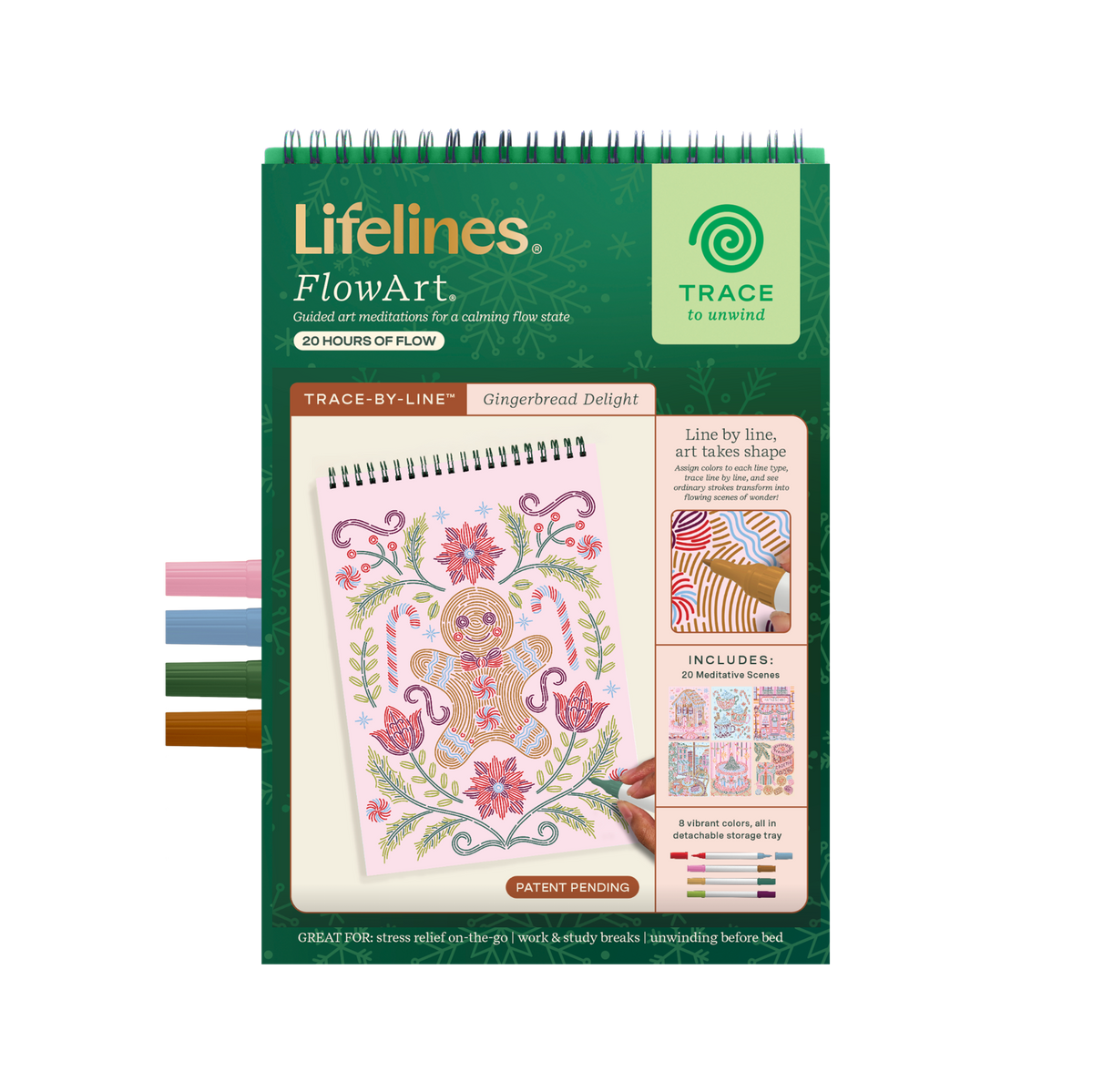 Flow Art Trace by Line Gingerbread Delight