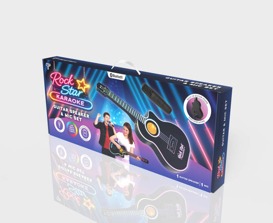 Rock Star Guitar Karaoke Set-Black