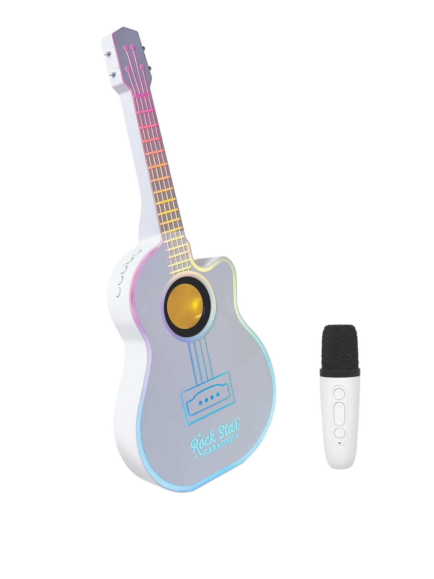 Rock Star Guitar Karaoke Set-White