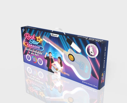 Rock Star Guitar Karaoke Set-White