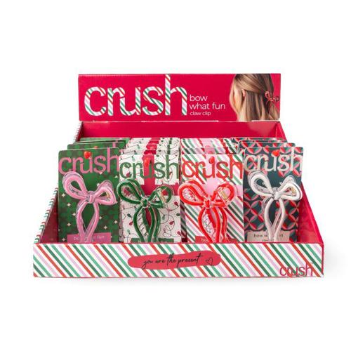 Crush Christmas Bow Claw Clip