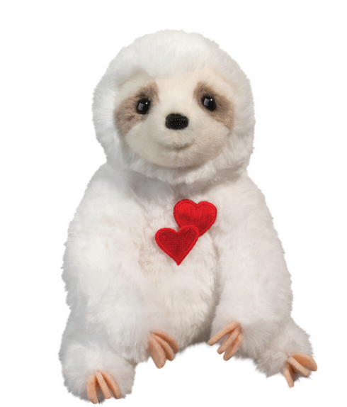 Tobie White Sloth W Heart