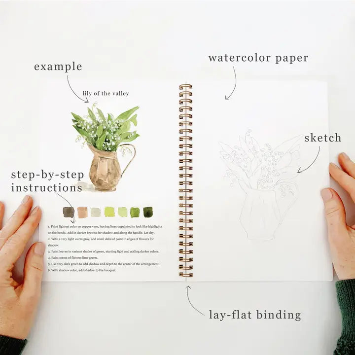 Bouquet Watercolor Workbook