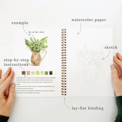 Bouquet Watercolor Workbook