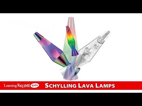 14.5 Inch Lava Lamp - Yellow/Blue/Silver