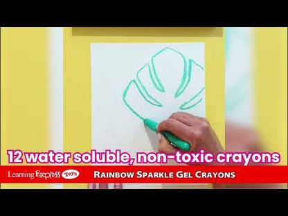Rainbow Sprkl Gel Crayons