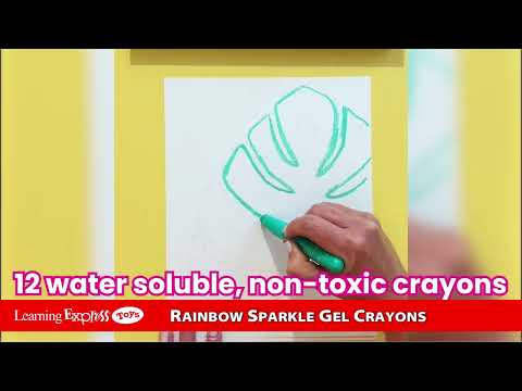 Rainbow Sprkl Gel Crayons