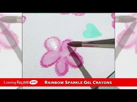 Rainbow Sprkl Gel Crayons