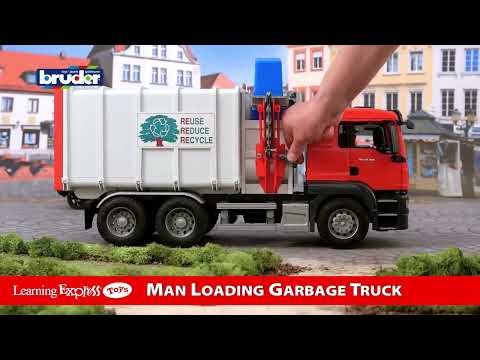 Man Loading Garbage Truck