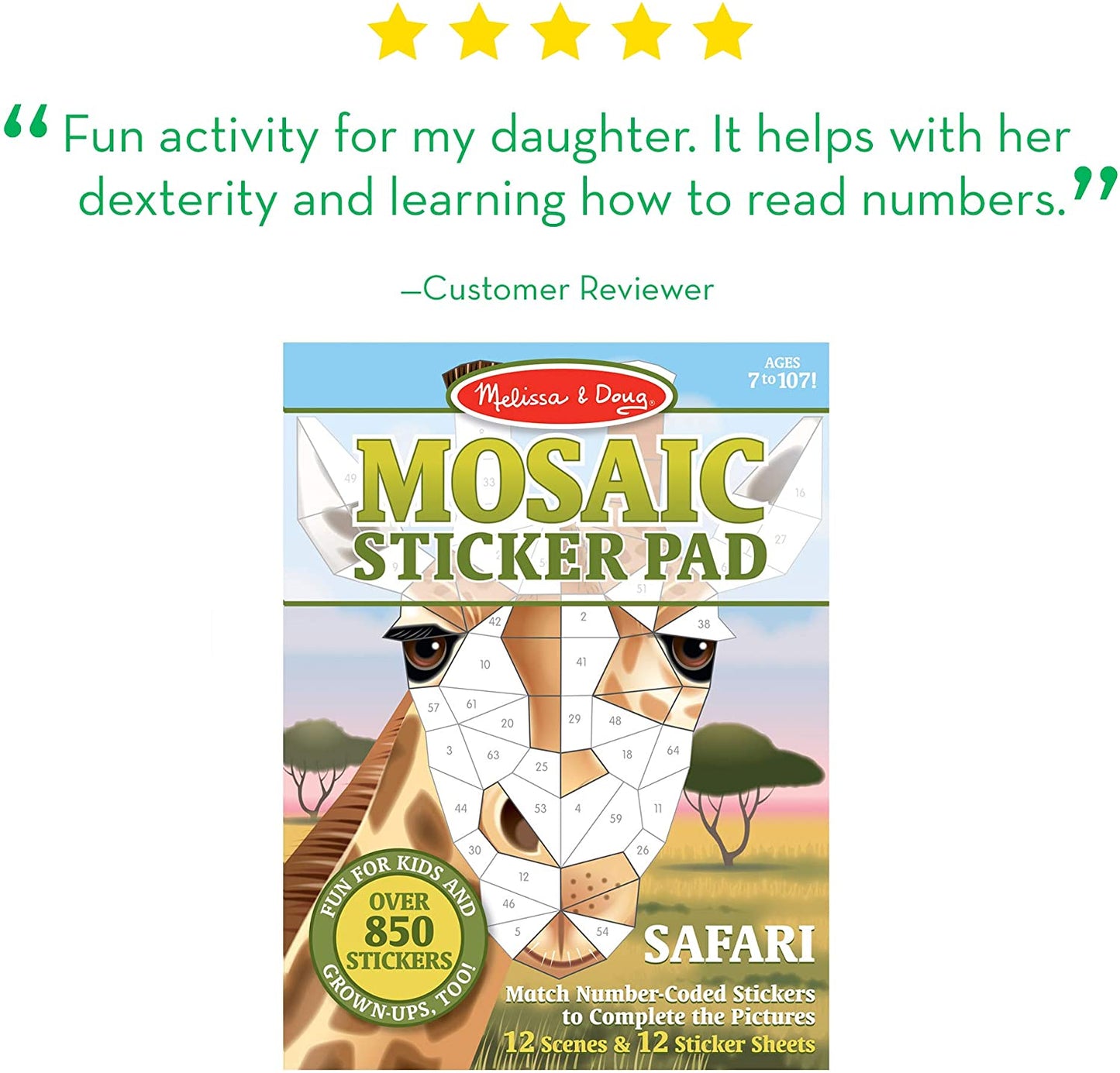 Safari Mosaic Sticker Pad