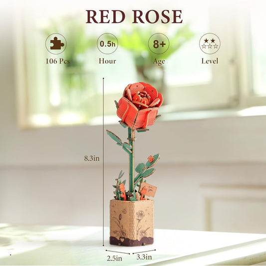 Red Rose 3d Puzzle