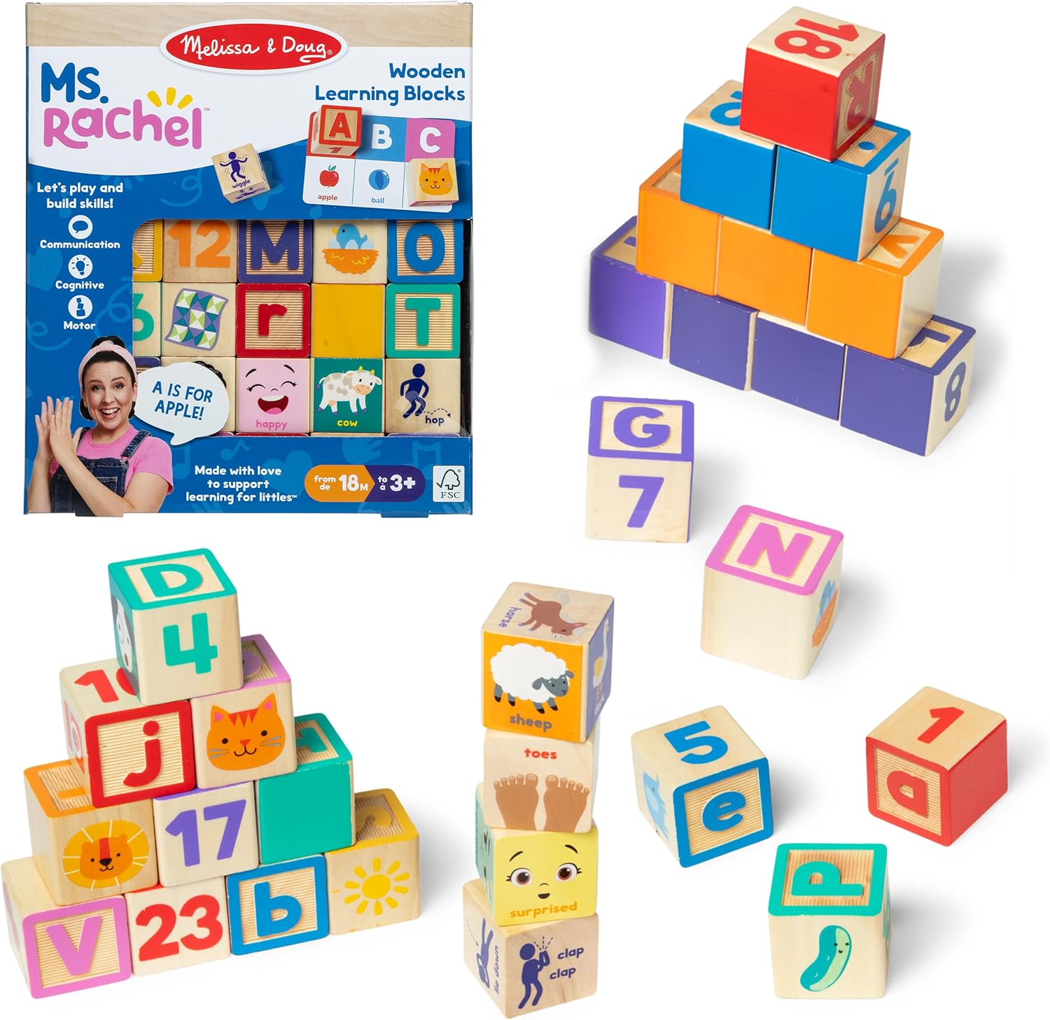 Ms Rachel Blocks Card Set