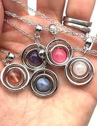 Fidget Necklace Gem Spinn